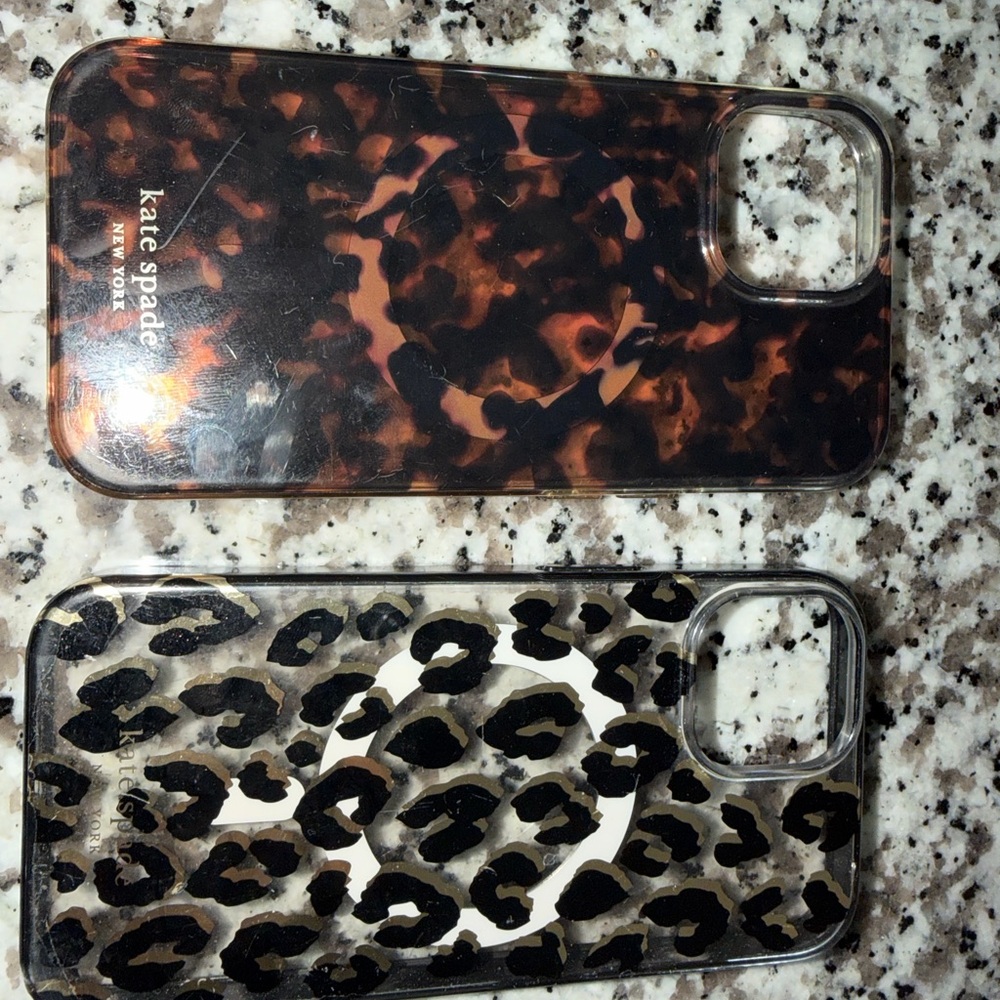 Kate Spade Tortoise and Leopard Print iPhone 14 Cases